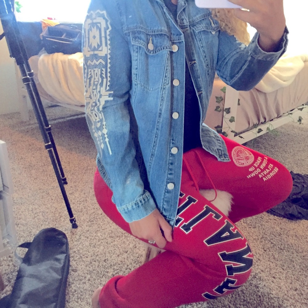 Tribal jean jacket
